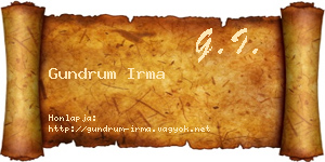 Gundrum Irma névjegykártya